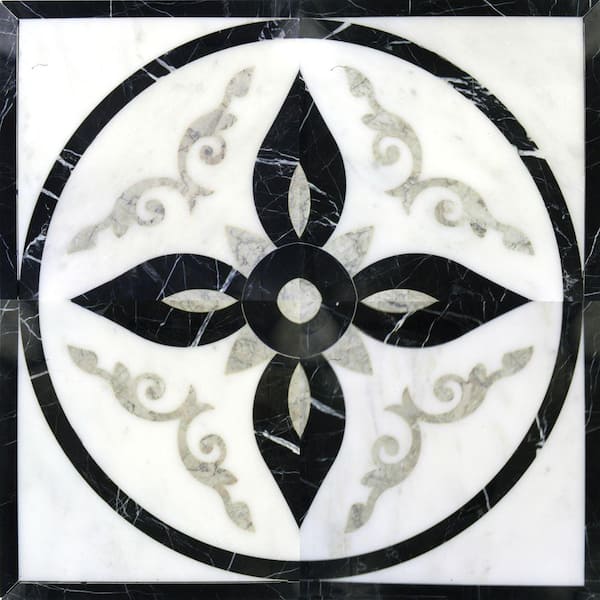 MSI Venetian Del Sol 24 in. x 24 in. Polished Marble Floor and Wall Tile (4 sq. ft./Each)