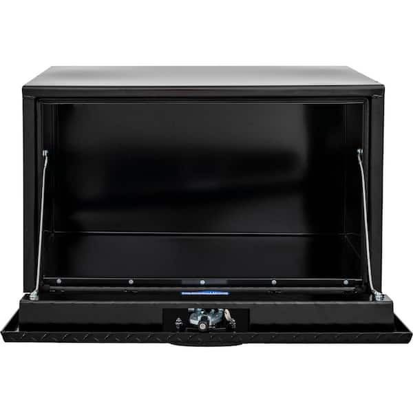 APPEARS NEW IN BOX) Buyers Products Company 18 in. x 18 in. x 48 in. Gloss  Black Steel Underbody Truck Tool Box - RETAILS: $433 Auction