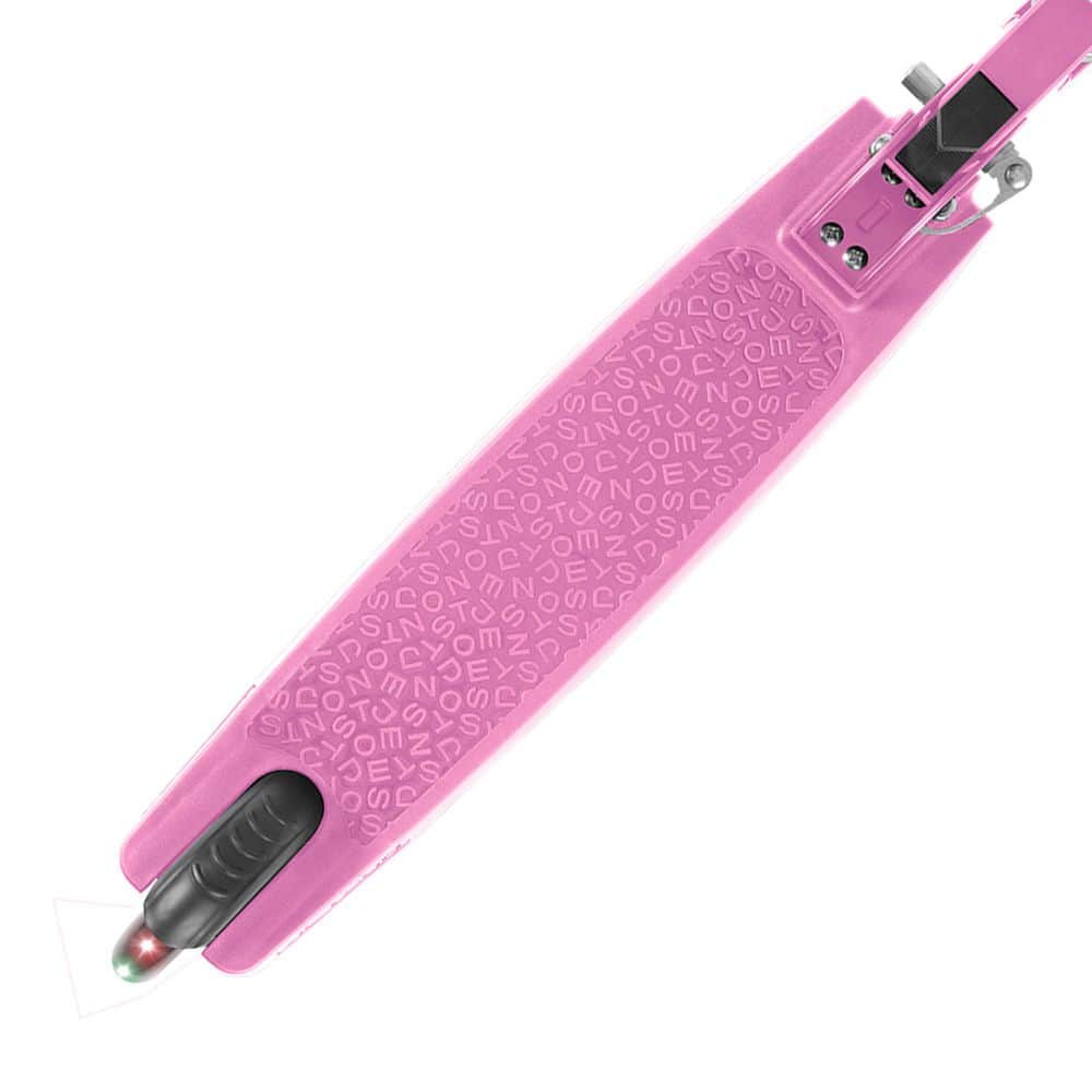 Jupiter Kick Scooter with LED Lights and Height Adjustable Handlebar Pink