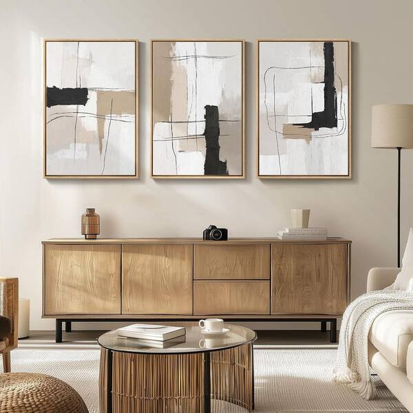 Wall Art Prints Large Framed Neutral Abstract Wall Art For Living Room ...