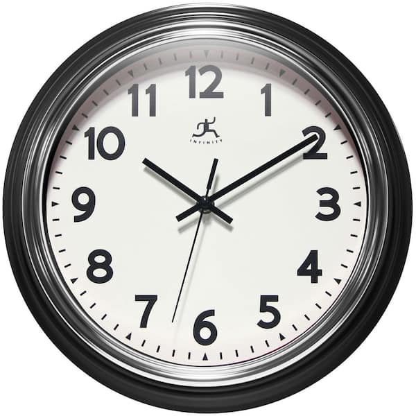 Gas Station Classic Black Wall Clock, 12 in.