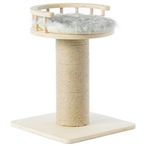 Wooden Cat Sisal Scratching Post Tree Tower with Seat Pet Bed Lounge