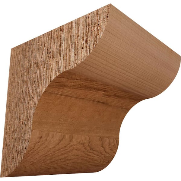 Ekena Millwork 6 in. x 6 in. x 6 in. Western Red Cedar Carmel Rough Sawn Corbel