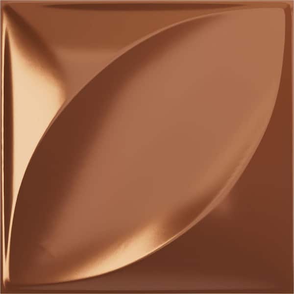 Ekena Millwork 11-7/8"W x 11-7/8"H Malone EnduraWall Decorative 3D Wall Panel, Copper (Covers 0.98 Sq.Ft.)