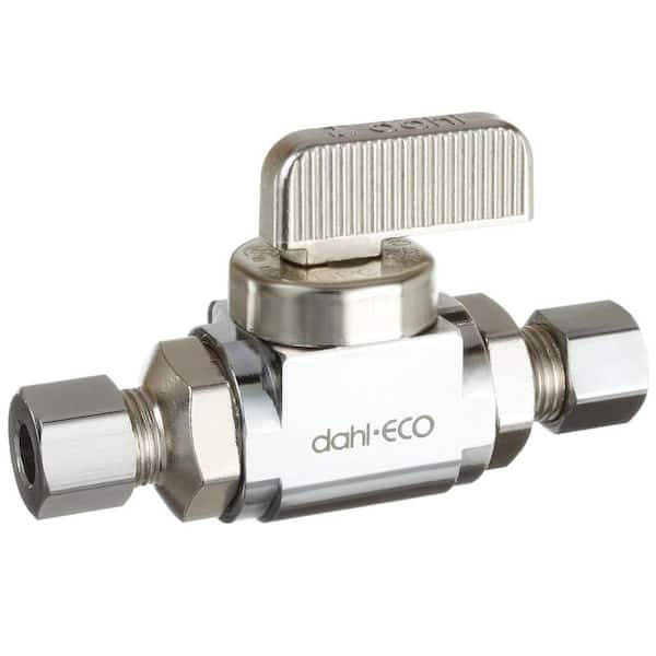 1/4 in. Compression Inlet x 1/4 in. Compression Outlet, Brass to 1/4-Turn Straight, Inline and Isolation Stop