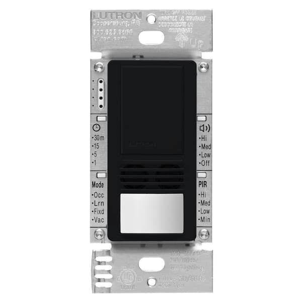 Lutron Maestro Dual-Tech Motion Sensor Switch, 6-Amp/Single-Pole, Black (MS-A102-BL)