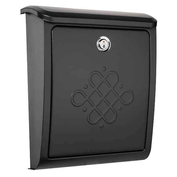 Architectural Mailboxes Bordeaux Locking Black Wall Mount Mailbox