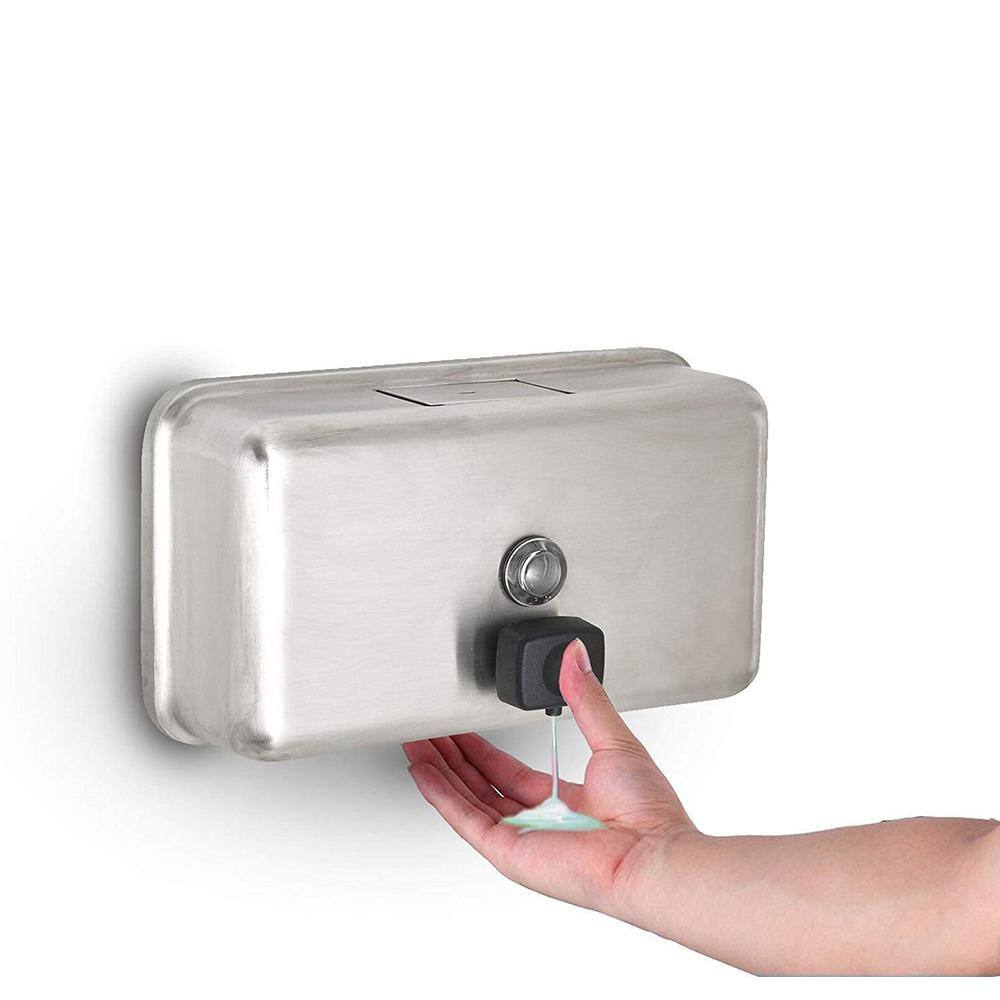 Stainless Steel Horizontal Wall-Mounted Soap Dispenser 1200 mL