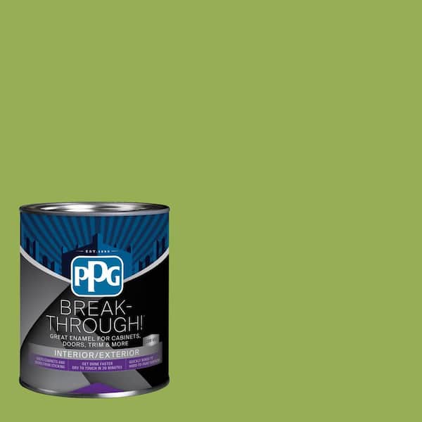 Break-Through! 1 qt. PPG1222-6 Asparagus Semi-Gloss Door, Trim & Cabinet Paint