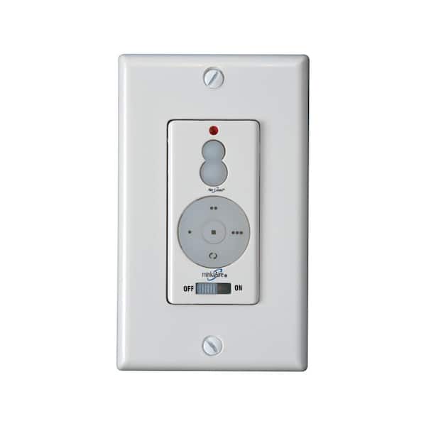 Aire-Control 3-Speed Dimmer Fan Control with Wallplate Switch, White