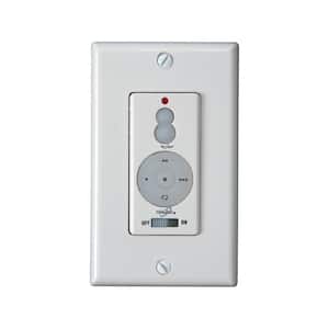 Aire-Control 3-Speed Dimmer Fan Control with Wallplate Switch, White