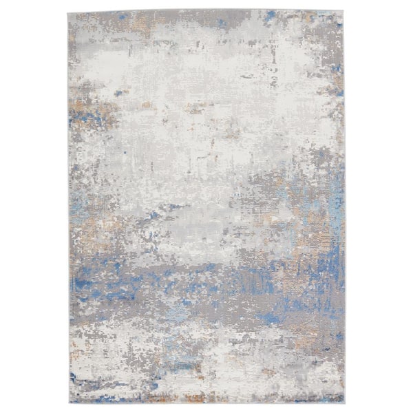 Jaipur Living Grotto Gray/Blue 5 ft. x 8 ft. Abstract Rectangle Area Rug