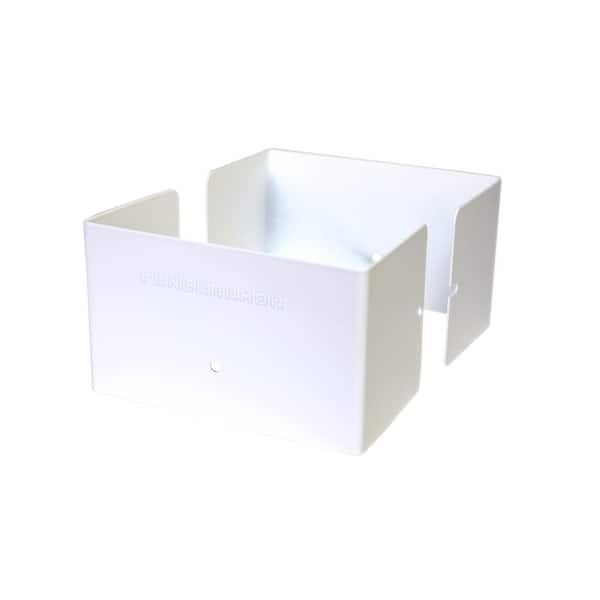 5 in. L x 5 in. W x 1/4 ft. H White Fence Post Guard for Wood or Vinyl