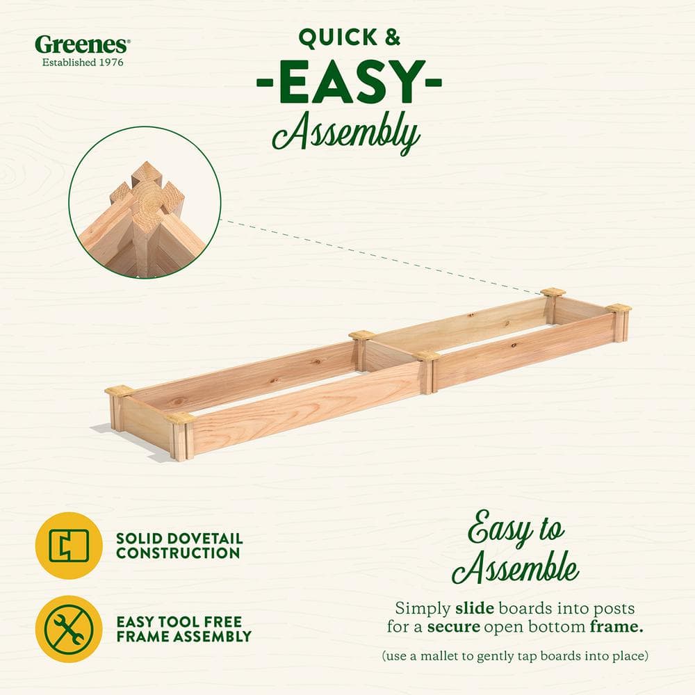 Greenes Fence 16" x 96" x 5.5" Premium Cedar Raised Garden Bed