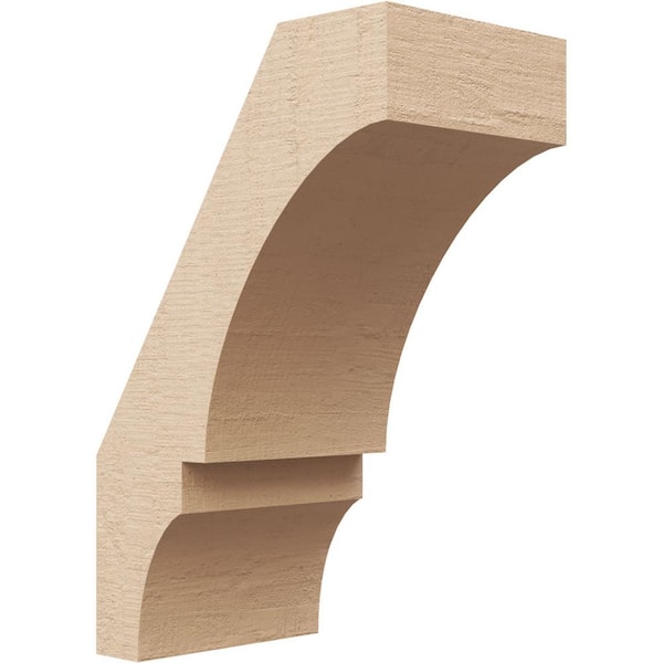 Ekena Millwork 5 in. x 12 in. x 8 in. Balboa Rough Cedar Woodgrain Timberthane Polyurethane Knee Brace, Primed