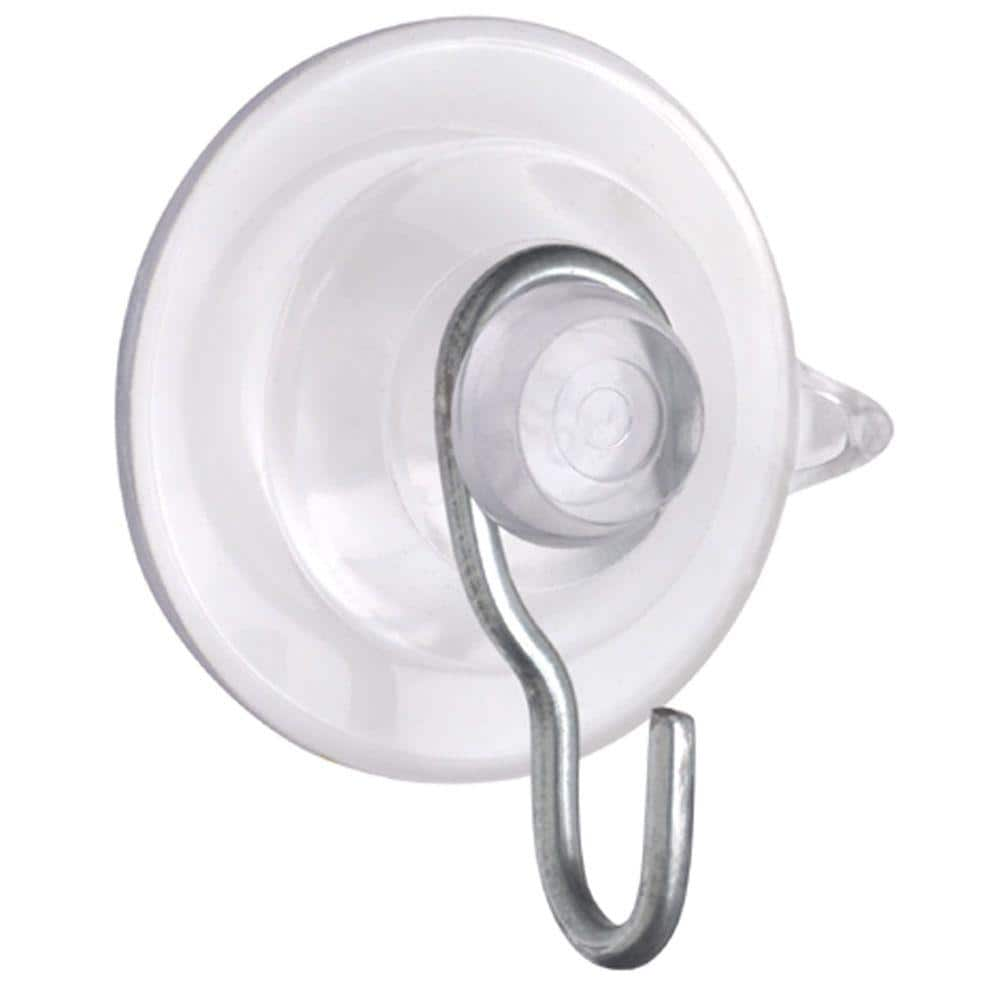 OOK Suction Cups with Hooks, Medium Clear - 4 pieces