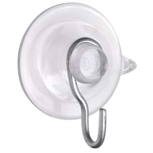 1 lb. 1-1/8 in. Clear Plastic Suction Cups with Hooks (4-Pack)