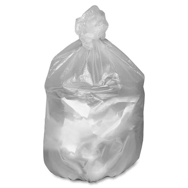 Unbranded 33 Gal. Natural Trash Bags, 11 Mic 33 in. x 40 in., 10 Rolls of 10 Bags, 100/Carton