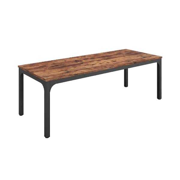 Benjara Jack 78.74 in. Rectangle Brown and Black Wood Conference Desk