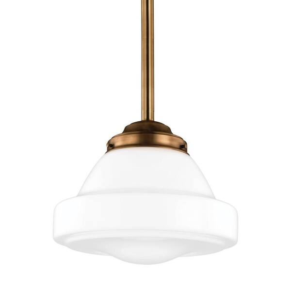 Generation Lighting Alcott 1-Light Aged Brass Pendant