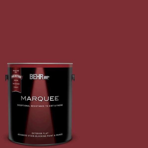BEHR MARQUEE 1 gal. #UL110-2 Raw Cinnabar Flat Exterior Paint and Primer in One