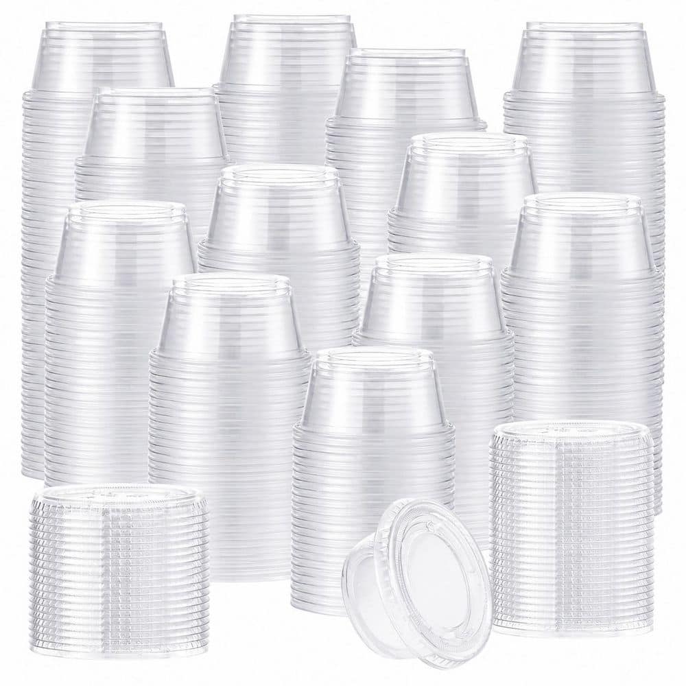 2 oz Clear BPA-Free Plastic Portion Cups with Lids, Leak-Free, Stackable, 400 Count price history on PriceWatchPro