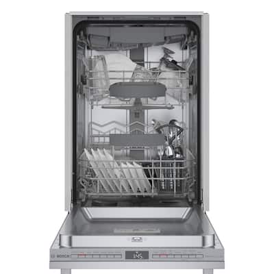 800 Series 18 in. ADA Compact Top Control Dishwasher in Stainless Steel with Stainless Steel Tub and 3rd Rack, 44dBA