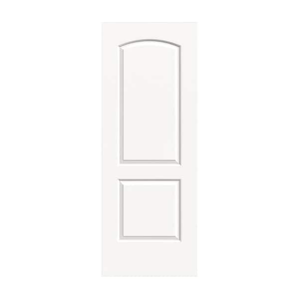 JELD-WEN 30 in. x 80 in. Caiman 2 Panel No Bore Hollow Core White Paint Molded Composite Interior Door Slab
