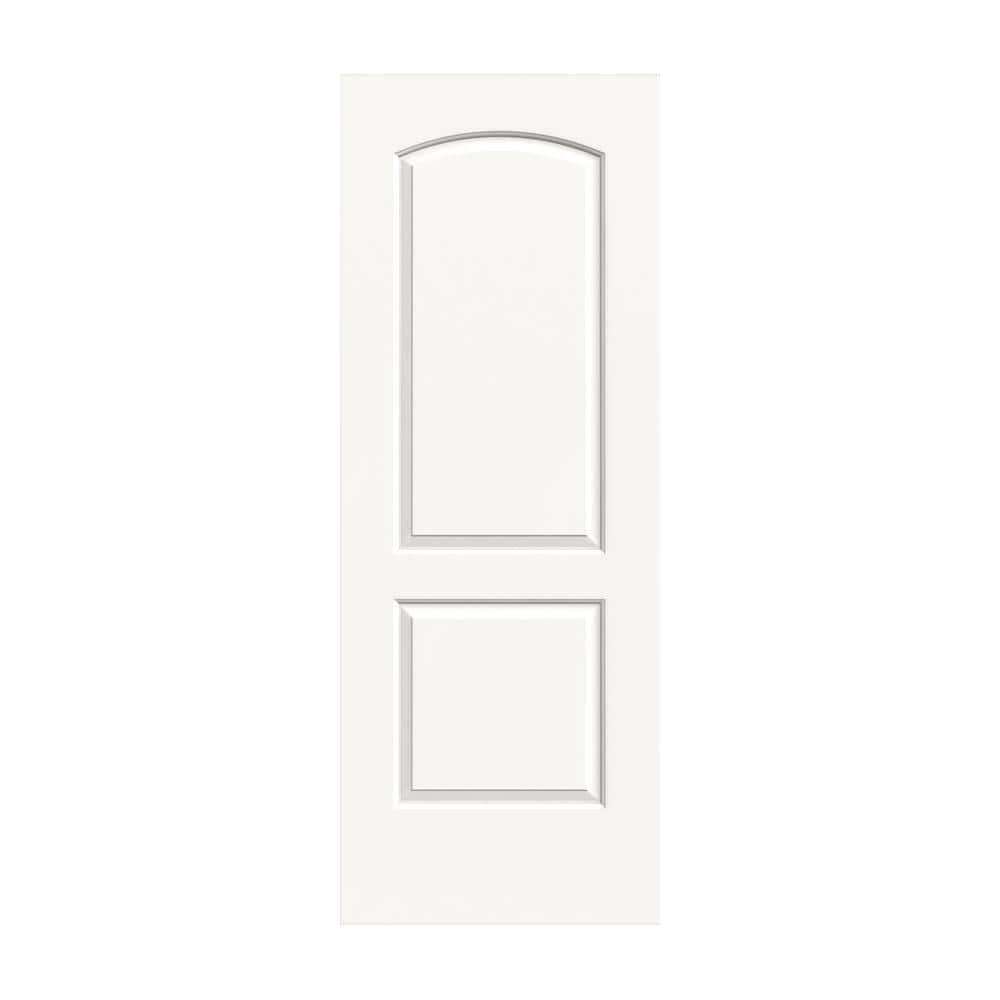 JELD-WEN 36 in. x 80 in. Caiman 2 Panel No Bore Hollow Core White Paint ...