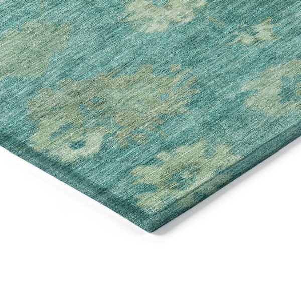 Chantille Machine Washable Indoor/Outdoor Abstract ACN2305 Teal 3 ft. x 4 ft. Area Rug