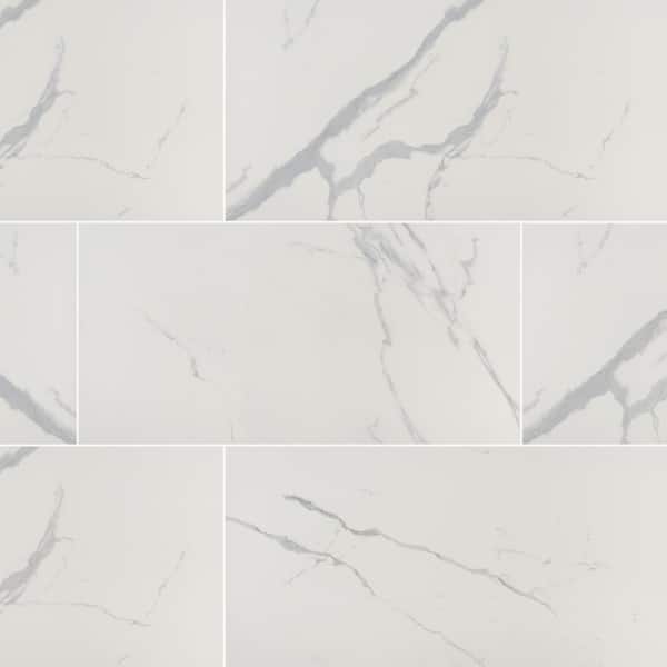 Ader Tegal 24 in. x 48 in. Polished Porcelain Marble Look Floor and Wall Tile (27 cases/432 sq. ft. /pallet)