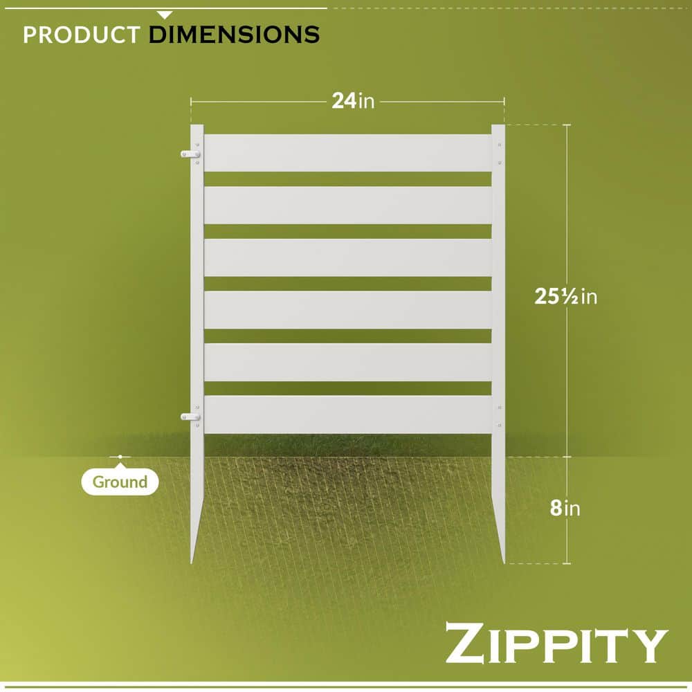 Maui 2-ft White Vinyl Square-Top Garden Fence Panels