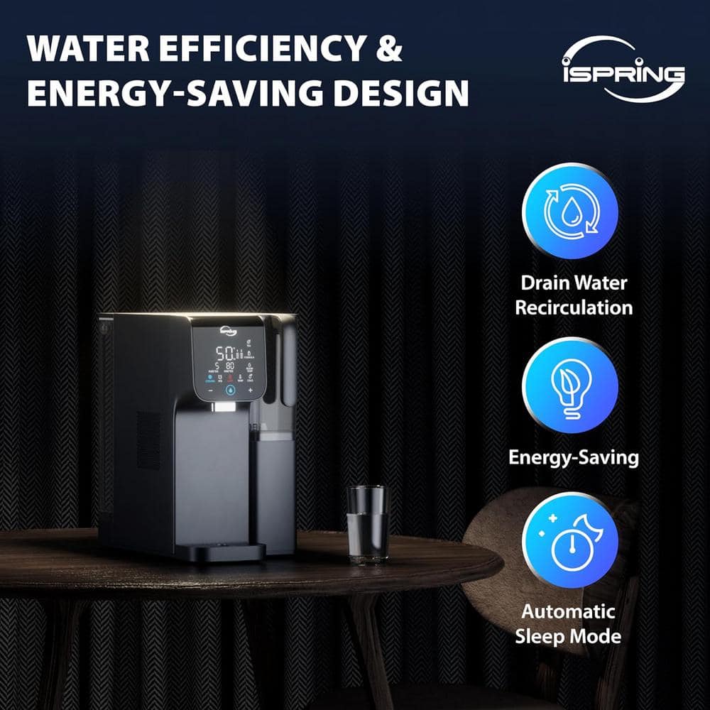 iSpring Black Hot and Cold Countertop Water Filtration System