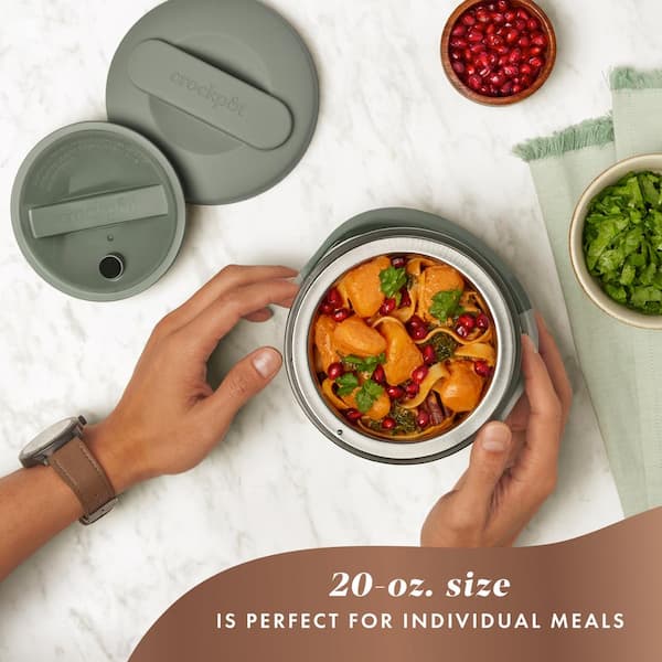 . 625 qt. (20 oz.) Moonshine Green Lunch Crock Slow Cooker Food Warmer