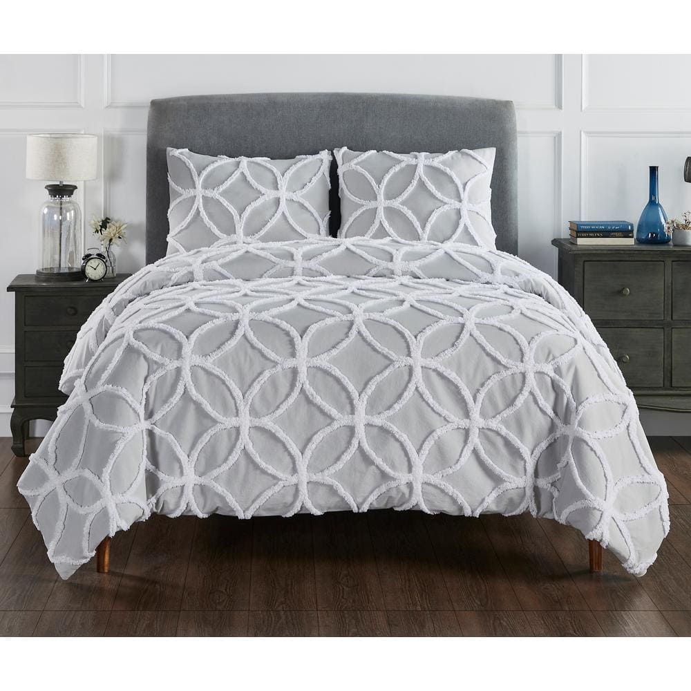 Peri Home Chenille Rose Comforter Set King / Grey