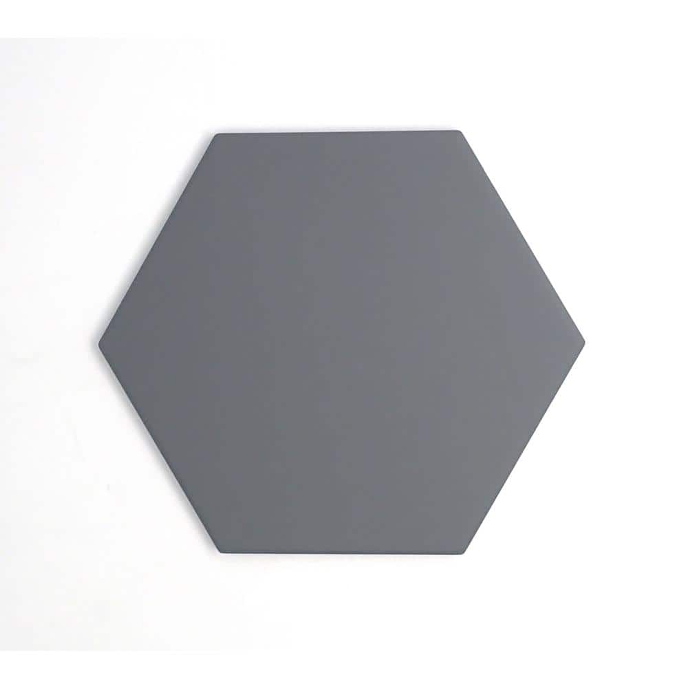 Gray Matte Hexagon Porcelain Wall and Floor Tile
