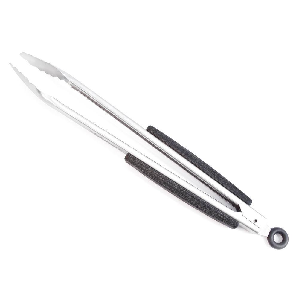 Stainless Steel Locking Tongs with Pakkawood Handle