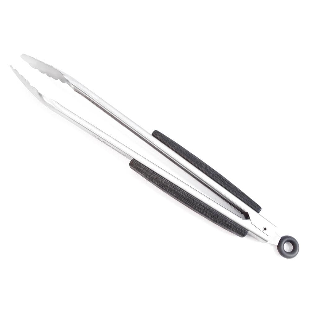 Stainless Steel Locking Tongs with Pakkawood Handle
