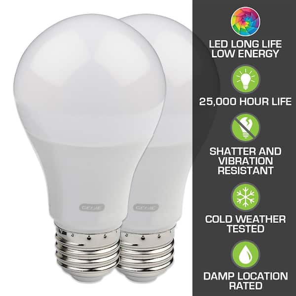 TORCHSTAR 4-Pack 1700LM Universal Garage Door Opener LED Bulb A19, 3000K | UL FCC Listed, Minimize Interference, E26 Base,15W Ultra Bright, 100W Equivalent, 120V, Warm White