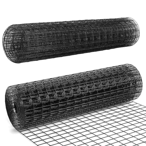 Atengnes 48 In X 50 Ft 16 Gauge Black Vinyl Coated Hardware Cloth Welded Wire Fence 5072