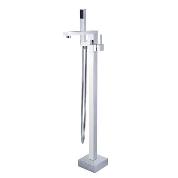 Maincraft Single-Handle Freestanding Tub Faucet with Hand Shower Head in Chrome
