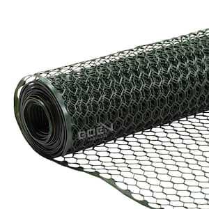 4 ft. x 100 ft. Plastic Poultry Hex Garden Fence Netting in Green