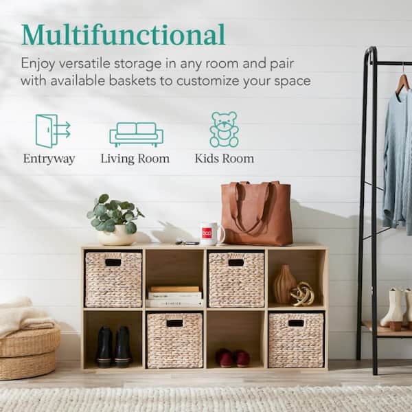 8-Cube Storage Organizer with 13.5 in Openings,Bookcase Display