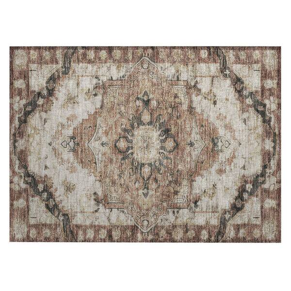Chantille Machine Washable Indoor/Outdoor Abstract ACN2875 Paprika 3 ft. x 4 ft. Area Rug