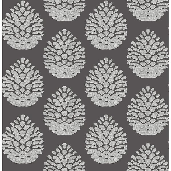 Chesapeake Totem Taupe Pinecone Taupe Wallpaper Sample