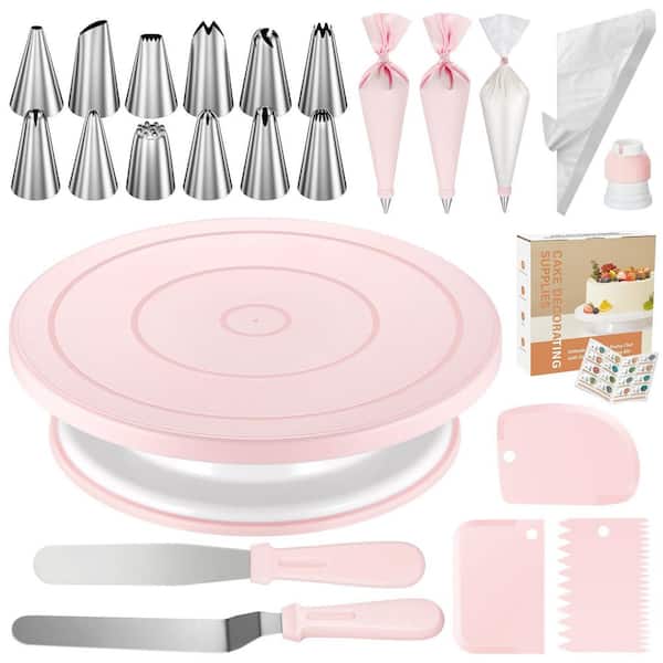 71-Piece Professional Cake Decorating Kit for Beginners and Home Bakers, for Birthdays, Weddings and Holidays, Pink
