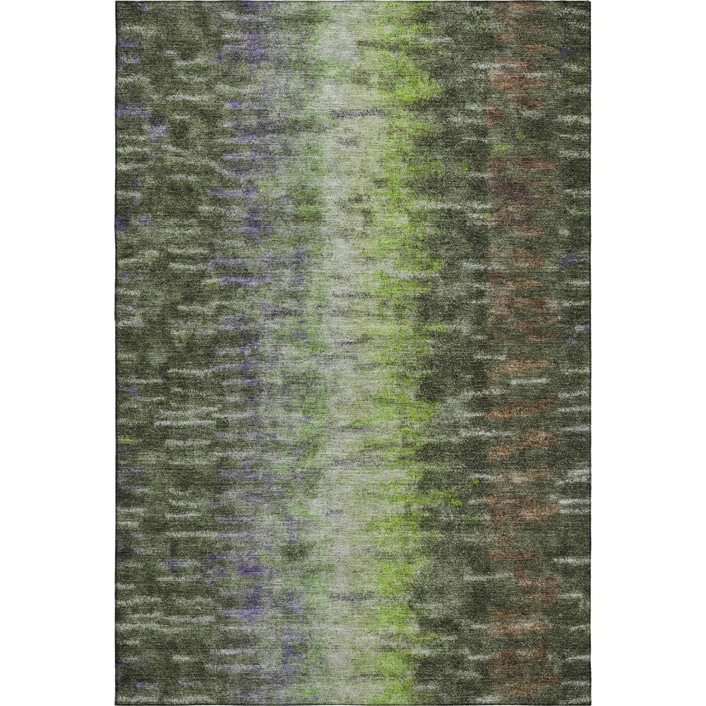 Mayfield Premium Machine Washable Abstract AMF2318 Olive 3 ft. x 5 ft. Area Rug price history on PriceWatchPro