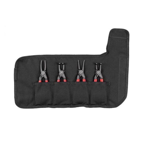 7 in. Internal and External Retaining Ring Pliers Set with Pouch, 4-Piece (0.070 in. Tips)