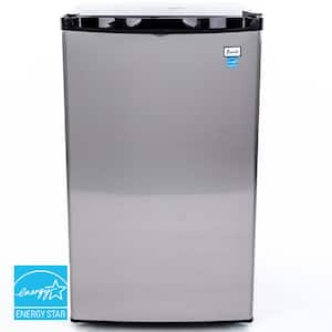 4.4 cu. ft. Compact Mini Fridge with Freezer in Stainless Steel