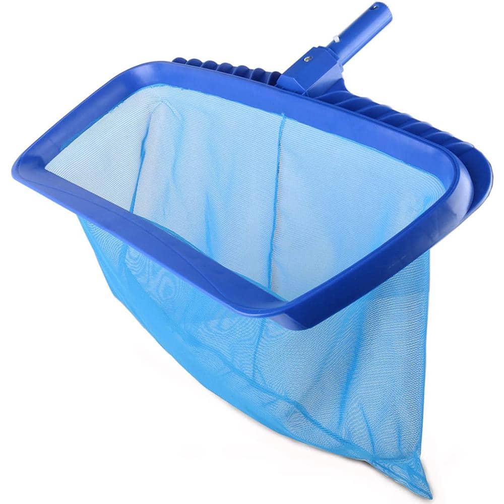 Pool Skimmer with Telescopic Pole Pond Tub Cleaning Tool Swimming Pool Leaf Skimmer Mesh Net 